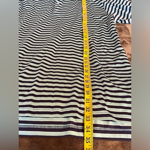 Peter Millar Polo Shirt Men's Size XL Blue/Black Stripe Golf Golfer - Picture 9 of 9